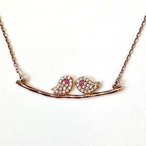 Gemstone Lovebirds on a Branch